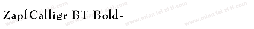 ZapfCalligr BT Bold字体转换